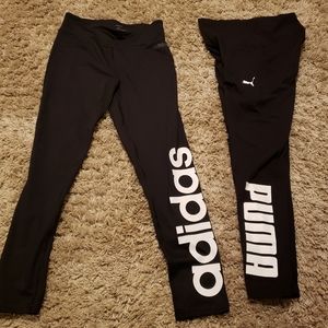Two pair athletic leggings NWOT